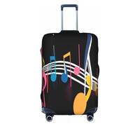 COWMMWOC Custodia protettiva colorata per trolley con note musicali, copertura elastica per bagagli da viaggio, copertura protettiva per valigie da 45-81 cm, copertura per bagagli lavabile, protezione