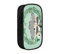 COWMMWOC Koala - Astuccio grande per matite, grande capacità, borsa portaoggetti multifunzionale, tessuto Oxford in poliestere resistente con doppia cerniera, 21 x 10,5 x 5 cm, 3D, Taglia unica