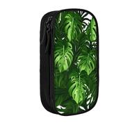 COWMMWOC Monstera Deliciosa - Astuccio grande con palmo a banana, grande capacità, borsa multifunzione, tessuto Oxford in poliestere Durabiiity con doppia cerniera, 21 x 10,5 x 5 cm, 3D, Taglia unica