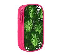 COWMMWOC Monstera Deliciosa - Astuccio grande con palmo a banana, grande capacità, borsa multifunzione, tessuto Oxford in poliestere Durabiiity con doppia cerniera, 21 x 10,5 x 5 cm, 3D, Taglia unica
