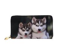 COWMMWOC Portafoglio da donna in pelle con cerniera, grande capacità, con tasche multiple, per carte di credito, contanti, monete, 3D, taglia unica