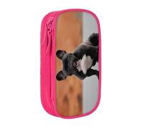 COWMMWOC Simpatico astuccio grande con bulldog francese, grande capacità, borsa portaoggetti multifunzionale, tessuto Oxford in poliestere resistente con doppia cerniera, 21 x 10,5 x 5 cm, 3D, Taglia