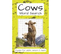 Cows Word Search Puzzle Book: Word Searches with Easy to Read Print about Cows, Dairy Farms and Country Life, 6x9 inches, 110 pages, 50+ Puzzles ...Gift for Vacations, Holidays and Free Times