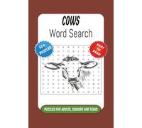 Cows Word Search: Word Searches With Easy To Read Print about cows, cow, dairy and more (6X9 Inches, 110 pages) 50+ puzzles...gift for vacations, holidays and free times