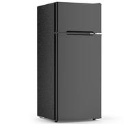 COWSAR - Frigorifero da 4,5 metri cubi con congelatore, frigorifero compatto a 2 ante con 2 ripiani rimovibili, termostato regolabile a 3 livelli, frigorifero da ufficio commerciale per