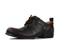COWSDELLA Uomo Oscure Marrone Retro Chukka Boots Lace-up Motorcycle Casual Leather Dress Ankle Boot for Men Fashion 6015-1-G-10.5-R