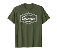 COWTOWN Fort Worth TX Emblem Design est. Fondata nel 1874 Maglietta