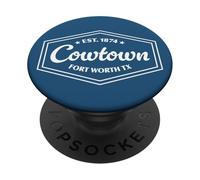 COWTOWN Fort Worth TX Emblem Design est. Fondata nel 1874 PopSockets PopGrip Adesivo