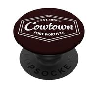 COWTOWN Fort Worth TX Emblem Design est. Fondata nel 1874 PopSockets PopGrip Adesivo