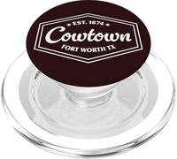 COWTOWN Fort Worth TX Emblem Design est. Fondata nel 1874 PopSockets PopGrip per MagSafe