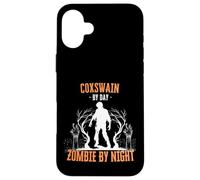 Coxswain by Day Zombie by Night Divertente Halloween Rower Canottaggio Custodia per iPhone 16 Plus