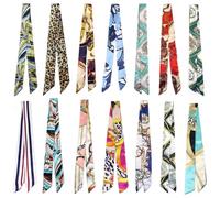Coyanyu 14 Pezzi Sciarpa da Borsa in Raso di Seta Alla Moda, Sciarpa con Nastro Avvolgente per Manici, Sciarpa Stretta per Borse, Tracolla per Borsa, Capelli, Fazzoletto da Collo Donna
