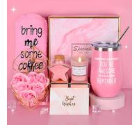 COYBTO Idee Regalo Donna, Set Regalo Donna Compleanno, Regali Ragazza con Tazza da Vino in Acciaio Inox, Calzini Divertenti, Natale, San Valentino Regali per Mamma Migliore Amica Sorelle, Moglie