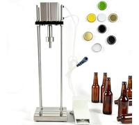 COYEUX Semi-Automatic Glass Bottle Capper Sealer with Foot Switch, Pneumatic Capping Machine, Height Adjustable, 8/12mm Tracheal Connection, for Homebrew Beer