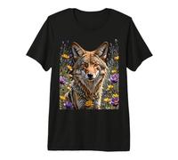 Coyote circondato da Un Fiore di Pasque Americano Maglietta Premium