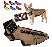 CoyoteVest SpikeVest - Imbracatura per cani, resistente alle coltellate, difesa contro coyote, cani, uccelli da preda, riflettente, made in USA (M-Texas Tan)