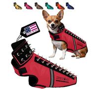 CoyoteVest, SpikeVest Pettorina per cani di piccola taglia, riflettente, punte per proteggere il cane da coyote, rapaci e attacchi di animali, anti-falco, prodotta negli Stati Uniti (S, rosso)