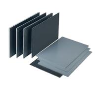 COYOUCO 1Pcs Grigio Foglio di Plastica in PVC, Pannello in Vinile Rigido, Materiale Leggero E Durevole per Il Fai da Te, Artigianato, Spessore 3-10 Mm, Dimensioni 400X400 Mm,400mm*400mm*4mm (1 Piece)