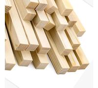 COYOUCO 4 Pack, Asta Tassello in Legno Quadrato, Bastoni in Pino Non Finito, Strisce Tassello Lunghe Naturali, Spessore 20 Cm Lunghezza 2 Cm, 2x3cm