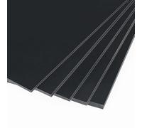 COYOUCO 5 Pezzi 50X50mm Foglio di plastica Nera Spessore 3 mm-20 mm Foglio PP Duro per Artigianato Fai-da-Te e modellismo,20mm