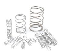 COYOUCO 50 Pezzi Molle a Compressione in Acciaio Inox 304, Filo 1,0 mm, Lunghezza 10-50 mm, Molle per Carichi Elevati per Industria, Macchinari, Meccanismi di Ritorno e Fai-da-Te Meccanico,1*6*45mm