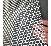 COYOUCO Lamiera Forata Acciaio Inox 304 Esagonale | Pannello Rete Metallica Decorativa | Griglia Ventilazione, Protezione Filtro per Mobili, Fai da Te & Esterni,Thick 1.3mm,20x20cm Dia 6mm