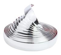 COYOUCO Modanatura Cromata Automobilistica, 6-50mm Larghezza Striscia Rivestimento Corpo Laterale Dell'auto (Autoadesiva) Decorativo AntiGraffio per Finestra Porta Interna Esterna,8mm*5m
