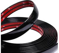 COYOUCO Striscia Cromata Trim, Nero per Auto Chrome Edge Protector Strip Trim Autoadesivo Automotive Weather Seal Moulding Trim Strip per Protezione Bordo Finestra Portiera Automobile,6mm*3m