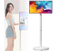 coyrugky Display 4K HDR Portatile, Schermo Intelligente Touch con Rotazione 360°, Android Integrato, Batteria a Lunga Durata e Telecomando Vocale(8+128G,21.5IN)