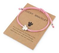 COYUN 1 Pcs Bracciale con Angelo Custode per Ragazze con Corda Intrecciata Regolabile, Regalo per Battesimo per Ragazz, Regalo di Comunione, Angelo Custode, Regalo per Ragazze