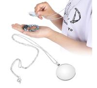 COYUN 1 Pcs Lente D'ingrandimento Collana, Ingrandimento, Lente di Ingrandimento per Lettura, 5X Lenti d'Ingrandimento Monocolo con Catena Pendente in Lega per Libri Lettura di Giornali Accessori