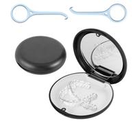 COYUN 1 Pezzi Porta Apparecchio Denti, Porta Dentiera, con 2 Pezzi Strumenti di Rimozione Allineatore, Scatola per Protesi Dentale, Porta bite Dentale, Porta Protesi Dentale, Scatola Apparecchio Denti