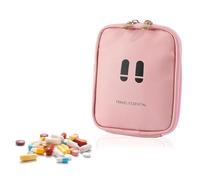 COYUN 1 Pezzi Pronto Soccorso Portatile, Borsa Porta Medicine da Viaggio, Kit Pronto Soccorso Trekking, per Situazioni di Emergenza a Casa, Ufficio, Viaggio, Mini Borsa di Pronto Soccorso (Rosa)