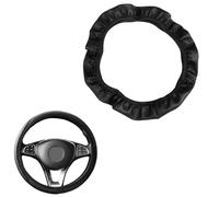 COYUN 1 Pezzo coprivolante per Auto, coprivolante in Pelle Elastica, Volante Antiscivolo per Veicoli, Accessori universali per Volante, Antiscivolo in Pelle PU Traspirante Copristerzo, Linea nera