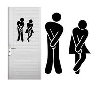 COYUN 1 Set Acrilico WC Segno Targa Toilette Bagno Porta Targhetta Adesiva Segnaletica Simbolo Uomo e Donna Targhette Bagno Uomo Donna Decorazione Domestica