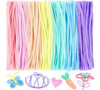 COYUN 100 Pezzi DIY Scovolini in 7 Colori Macaron,Scovolini Colorati, Scovolini Colorati per Lavoretti,Bastoncini in Filo di Ciniglia Pipe Cleaner per Progetti di Arte e Artigianato Fai Da Te,30CM