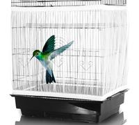 COYUN 1pz Copertura per Gabbia, Copertura in Rete, Copertura per Gabbia Uccelli Copertura in Rete per Gabbia Uccelli di Nylon con Cattura di Piume Semi Protezione Gonna Morbida Ariosa per Parrocchetto