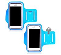 COYUN 2 pcs Fascia da Braccio Portacellulare, Fascia Braccio Running, Porta Cellulare Sport, Fascia Braccio Porta Smartphone, Fascia Sportiva da Braccio Porta Cellulare Braccio Armband, blu