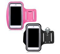 COYUN 2 pcs Fascia da Braccio Portacellulare, Fascia Braccio Running, Porta Cellulare Sport, Fascia Porta Smartphone, Fascia Sportiva da Braccio Porta Cellulare Braccio Armband, Rosa rossa + nero