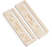 COYUN 2 PCS Righello in legno personalizzato per bambini, Segnalibro Righello Da Lettura,Evidenziazione Delle Strisce Guidate di Lettura,per la Dislessia deale per ragazze e ragazzi