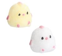 COYUN 2 Pezzi Giocattolo per pulcini spremere taba-Squishy, Piccolo Pollo Fidget, Giocattolo da Spremere, Pulcini Squishy, Giocattolo Antistress, Pulcini per Adulti e Bambini (Pulcino)
