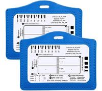 COYUN 2 pezzi Righello ECG a 7 passi con frequenza cardiaca, asse, intervallo PR, durata QRS, righello ecg intervallo QTc e indicatori di morfologia dell'onda T - con Portaschede