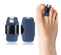 COYUN 2 pezzi Stecca per dita piegate, raddrizzatore per dita dei piedi, correttore per dita a martello, Stecca per Dita dei Piedi Nero, tutore regolabile per allineare e sostenere il dito(blu)