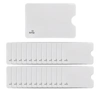 COYUN 24 Pezzi Porta-carte Argento, Blocco Di Protezione RFID, Blocco RFID Maniche per Carte di Credito Set Protezione per Carte di Identità Donne Uomini, Protezione Antifurto Per Carte Di Credito
