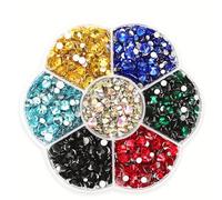 COYUN 2500 Pcs Strass Termoadesivi per Tessuti Strass Tessuti Brillantini per Tessuti Strass Termoadesivi Brillantini per Termoadesivi per Vestiti, Scarpe, Regali Artigianali DIY, Manicure(7 Colori)