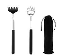 COYUN 2pcs Schiena Grattaschiena Telescopico, Scratcher Posteriore Estensibile Portatile, Grattaschiena Massaggiatore, Massaggiatore Schiena, Manico Telescopico in Acciaio Inox