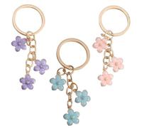 COYUN 3 Portachiavi a Forma di Fiore, Portachiave Donna, Graziosa Borsa per Charm, Charms per Borse, Portachiavi Borsa, Decorazione per la Festa della Mamma (Rosa, Blu, Viola)