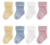 COYUN 4 Paia Calzini Unisex-Bimbi,Calzini Appena Nati,Calzini Neonato 0-6 Mesi,Ankle Boys and Girls Socks,Bimbo Bimba Quotidiano Base, Regalo Nascita Bimbo Bimba