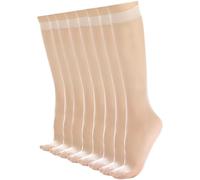 COYUN 4 Paia Gambaletti Donna Elasticizzata, Gambaletti Donna Elevata Elasticità Gambaletto Donna Trasparente, Confortevole E Indossabile Senza Pressione Calze Donna Taglia Unica Colore Naturale