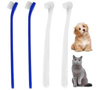 COYUN 4 Pezzi Set Spazzolini per Cani, per Pulizia dei Denti Multi-Angolo,Adatto per Animali Piccoli, Medi e Grandi, Ideale per Mantenere la Salute Dentale del Tuo Cane